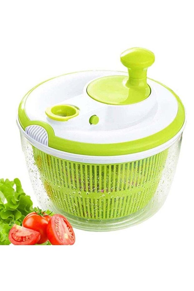 Aroos Salad Spinner Large 4.26L Capacity with Clear Serving Bowl, Colander Basket, Smart-Lock Lid, - 1