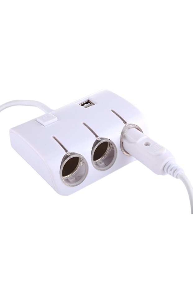 ALBA 1506 car socket with 5 inputs On/OFF button 120W - 3