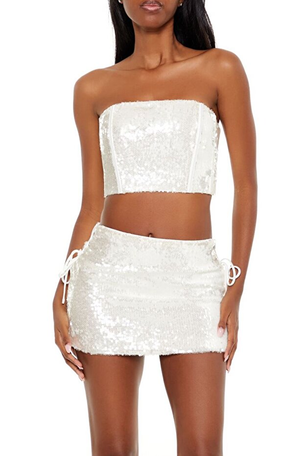 Payetli Mini Etek - 4