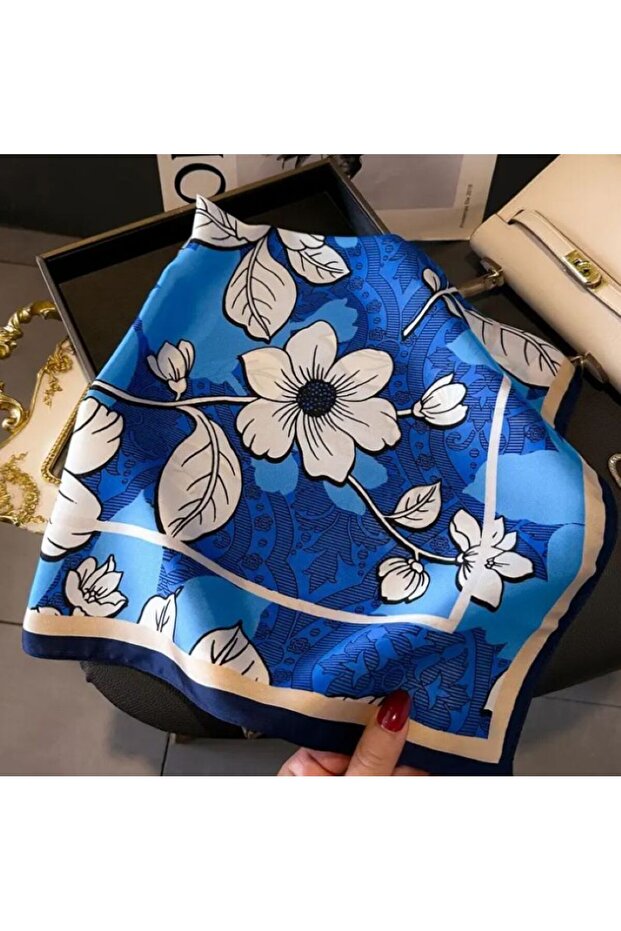 Vibrant Blue, Sun Protection, Windproof, Double Sided Printed , Scarf, Scarf 70X70