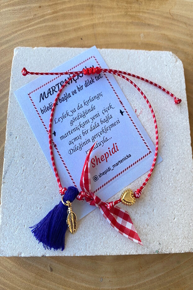 Ribbon Heart Tassel Marteniçka Lucky Bracelet