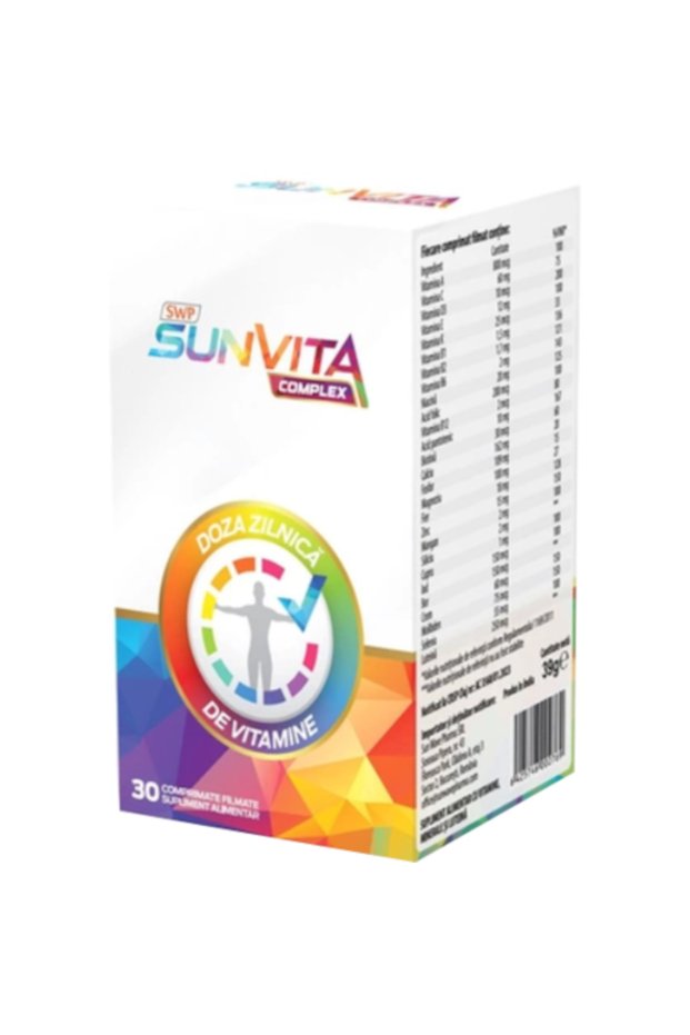 Complex Sunvita, Complex de vitamine și minerale, 30 de comprimate