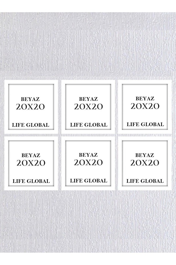 White Frame Set 6 Pieces 20X20 Pvc Protected