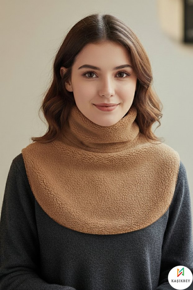 Women's Plush Bolero Shoulder Shawl Etol Neck Collar Welsoft Plush Winter Shoulder Shawl Neck Collar