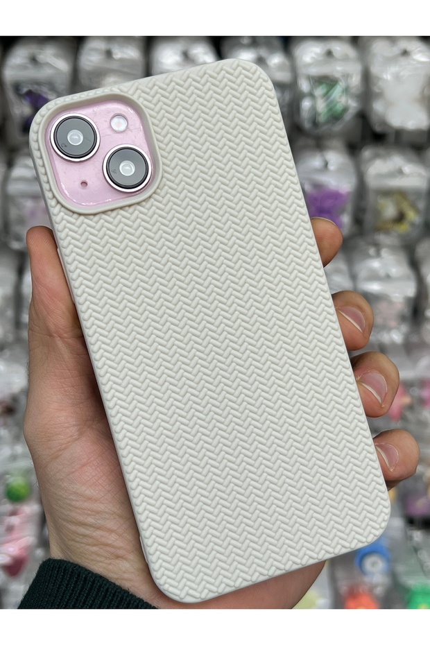 Braided Pattern Silicone Soft Protective Durable Phone Case for iPhone 15 Plus - 14 Plus - 1