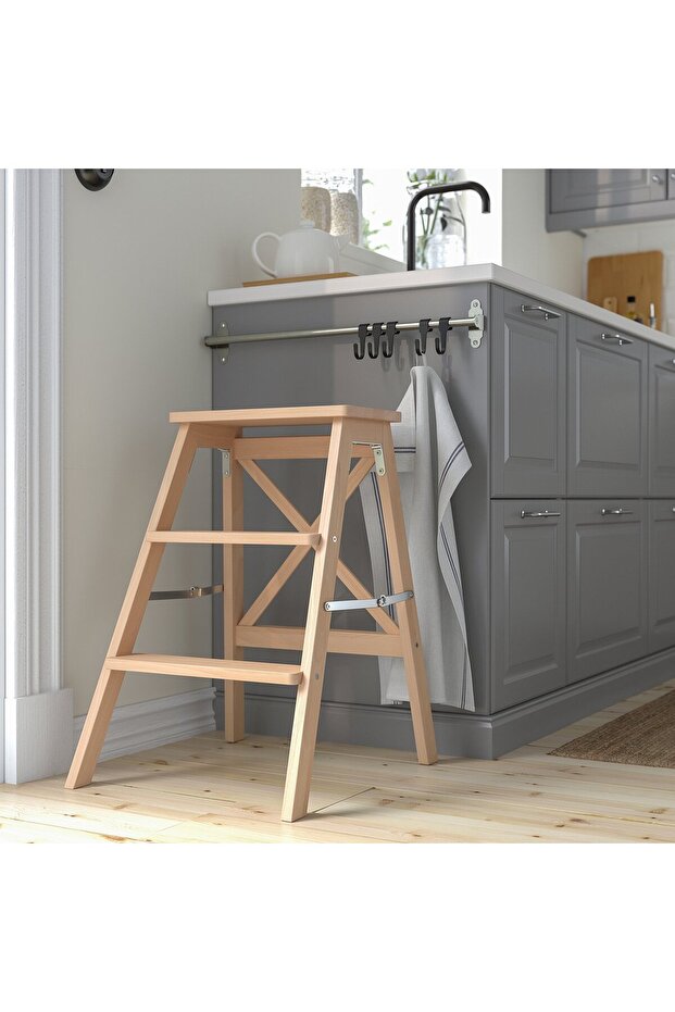 BEKVÄM Step stool, beech, 63 cm - 2