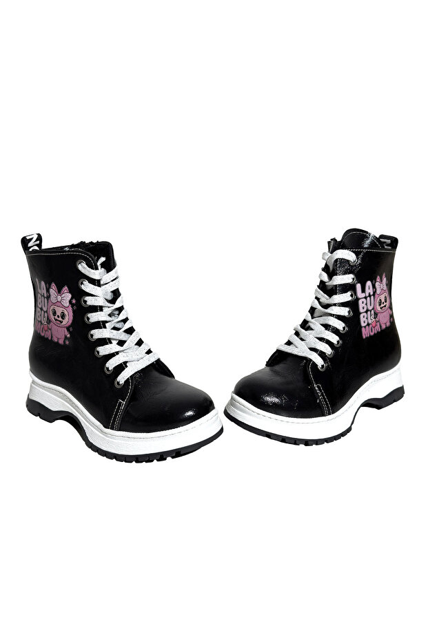 Labubu Baskılı Kız Çocuk Bot - 4