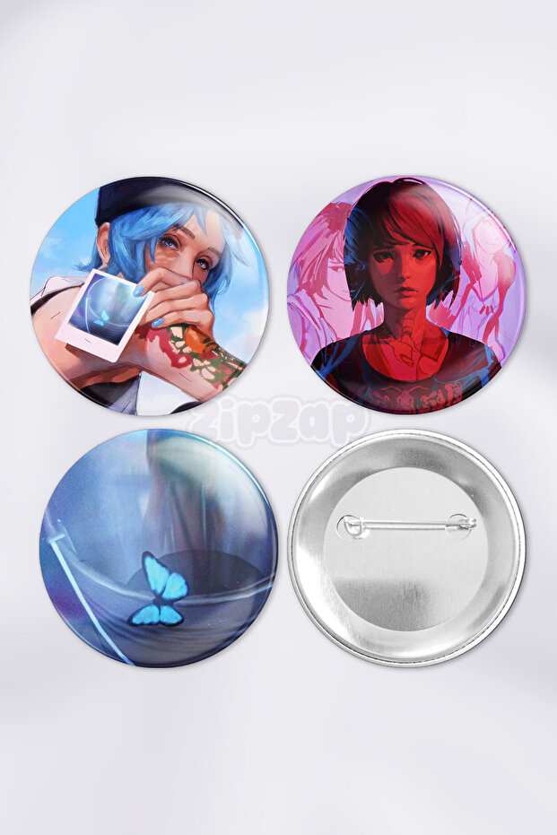 Life Is Strange Video Game Bag Ornament Pin Button Badge Set (3 Pcs)