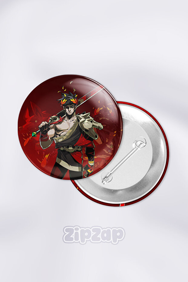 Hades Zagreus Video Game Bag Ornament Pin Button Badge Set (1 Pcs)