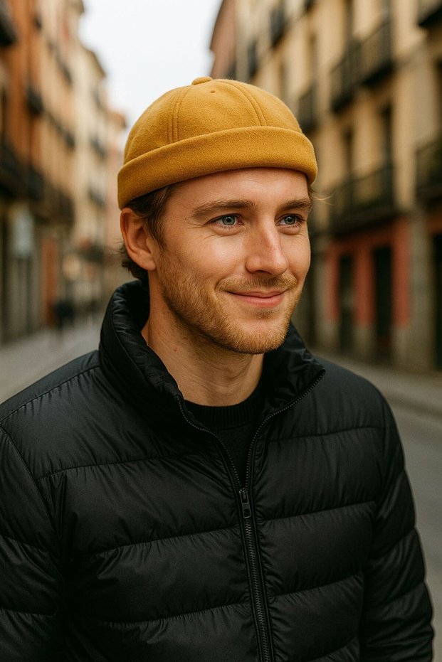 Mustard Cashmere Coni Men's Hat