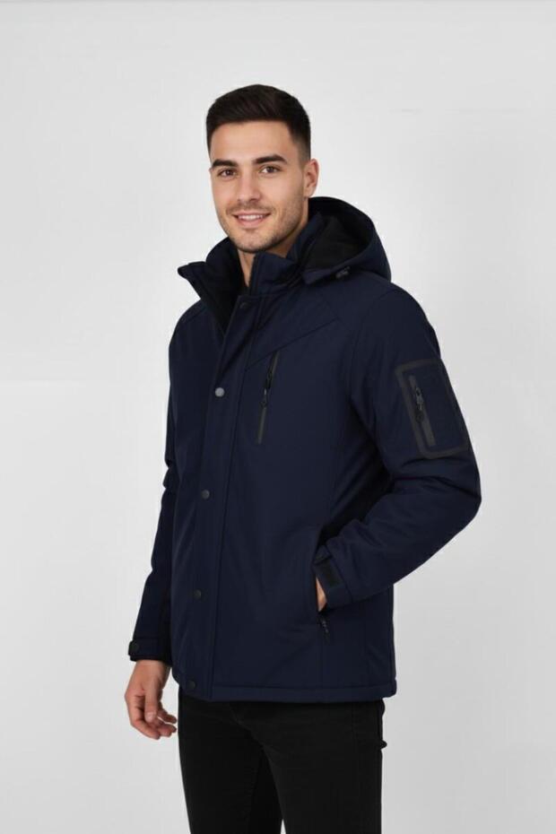 Erkek Kapüşonlu Spor Mont Regular Fit 3013 BGL-ST04908 - 3