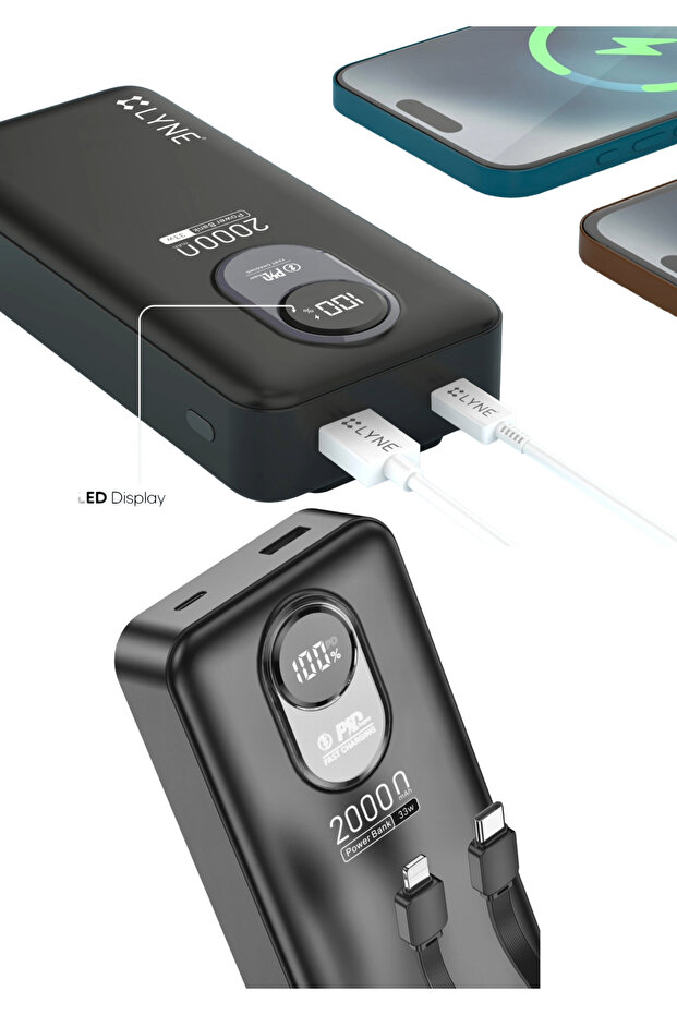 Power Bank 20000mAh, 33W PD/QC Fast Charging