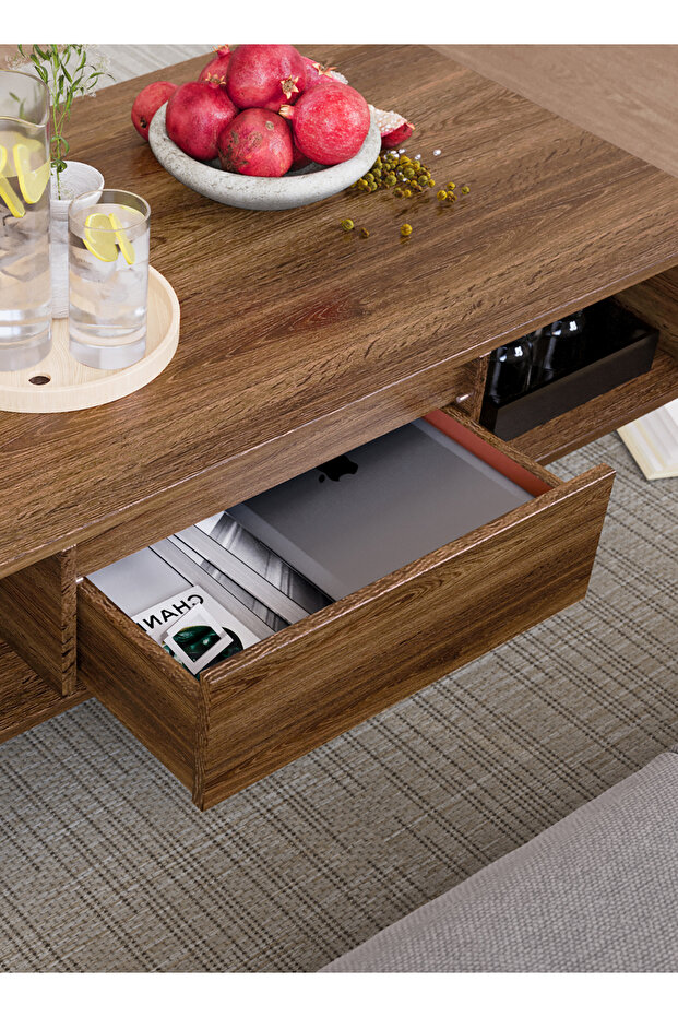 Coffee Table With Large-capacity Storage Double-layer Simple Installation Coffee Table - 5
