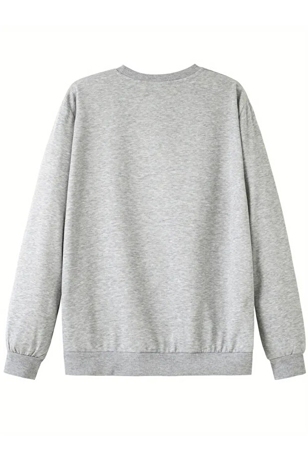 - سويت شيرت رجالي مطبوع بثلاث خيوط كبير الحجم - 2