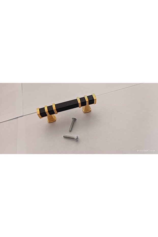 Yörük 1 Ad. 64 mm (6.4 cm) Black-Gold Modern Luxury Furniture Cabinet Drawer Handles 64 mm