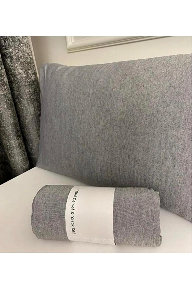 طقم ملاءات سرير رانفورس مطاطية فردية باللون الرمادي (طقم) - 2