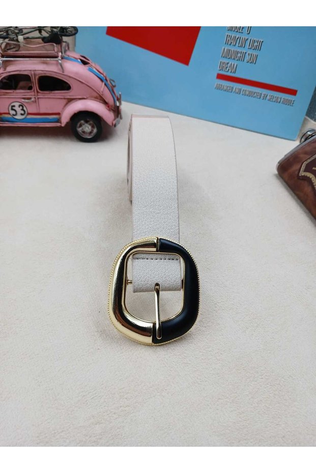 Women's Trouser Belt with Colorful Plated Buckle, Dress Belt, Coat Belt, Shirt Belt