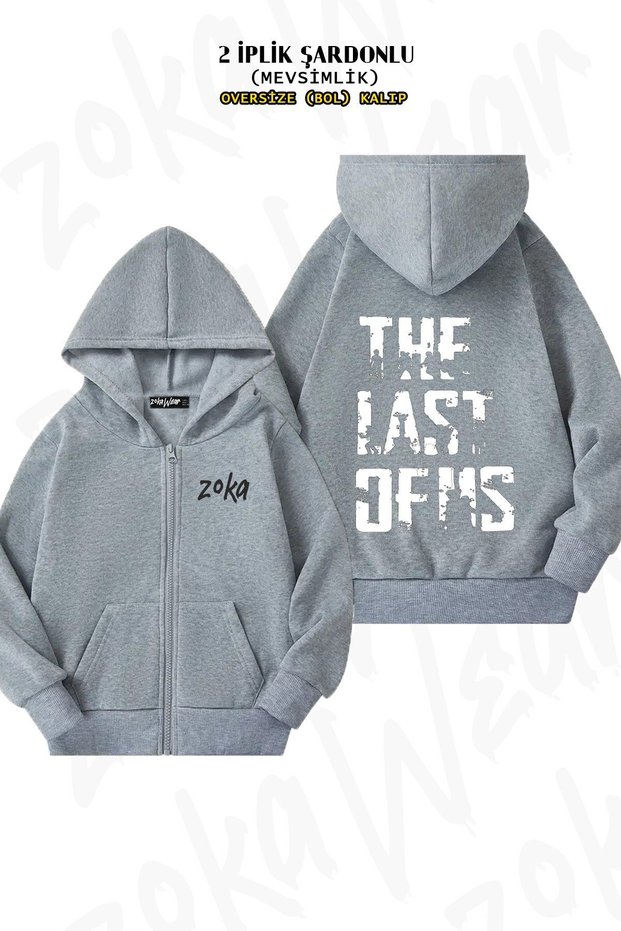 Unisex the Last of Us4 Printed Oversized Back Printed Zippered Hooded Cardigan