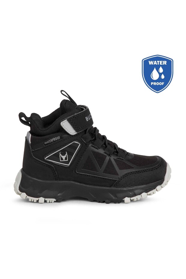 Alaska Black Children's Waterproof Velcro Boots