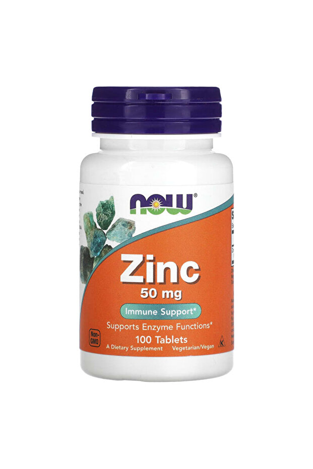 NOW Zinc 50 mg, 100 comprimate