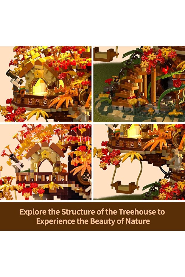 Treehouse Building Blocks Set with LED Lights (2725 PCS Micro Bricks) - 6