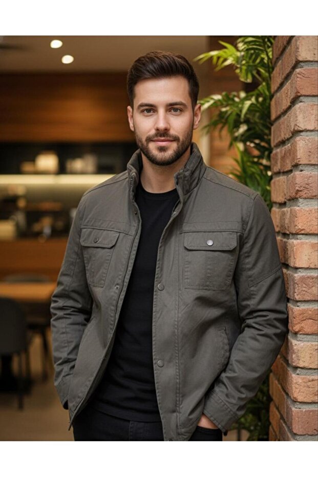 erkek haki mont 2645 - 1