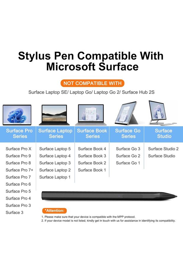 قلم ستايلس لجهاز مايكروسوفت سيرفس (أسود) - 2