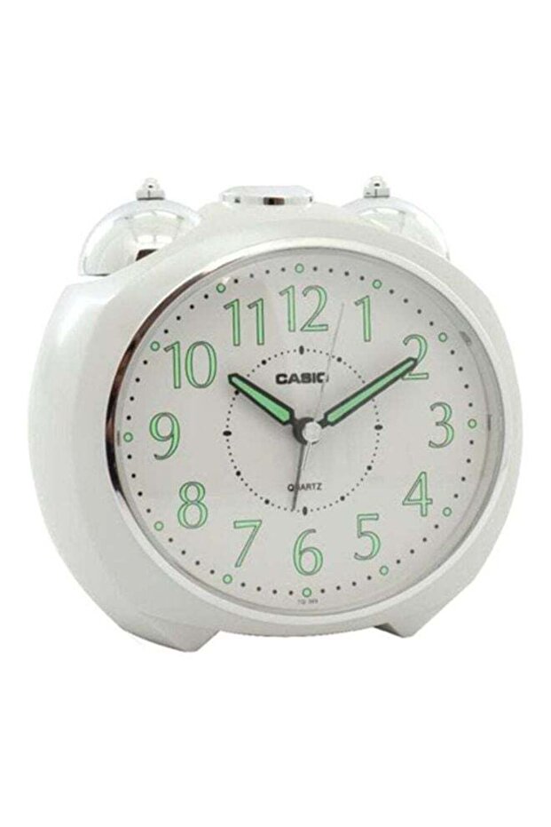 Table Quartz Alarm Clock White - 1