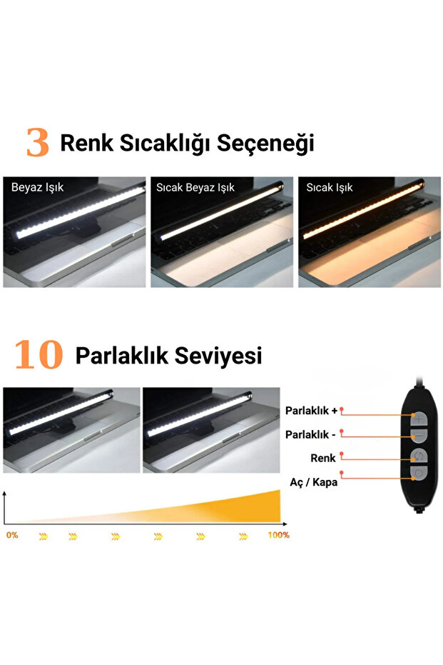 Eye Protective Dimmable USB Led Light Bar Laptop Pc Desk Lamp