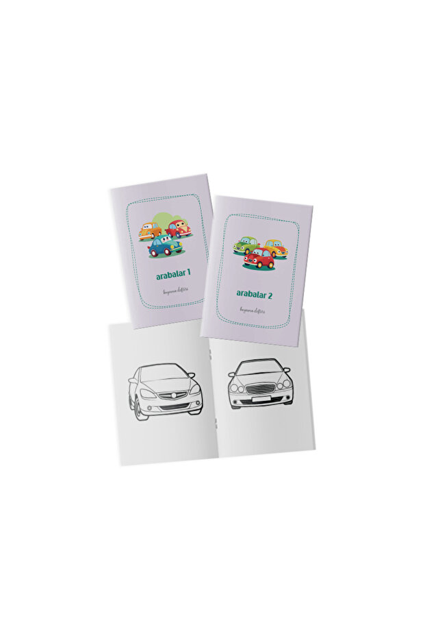 Arabalar Boyama Kitabı 2'li Set - 1