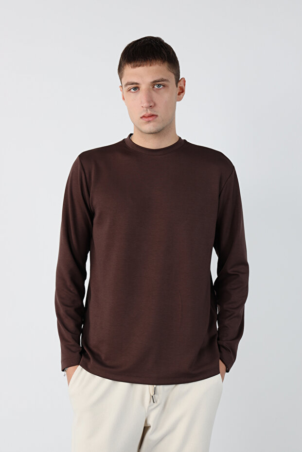Regular Stretchy Modal Fabric Men's Sweatshirt