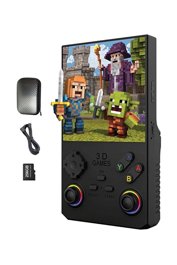4 inch Square Display Retro Handheld Game Console - Black