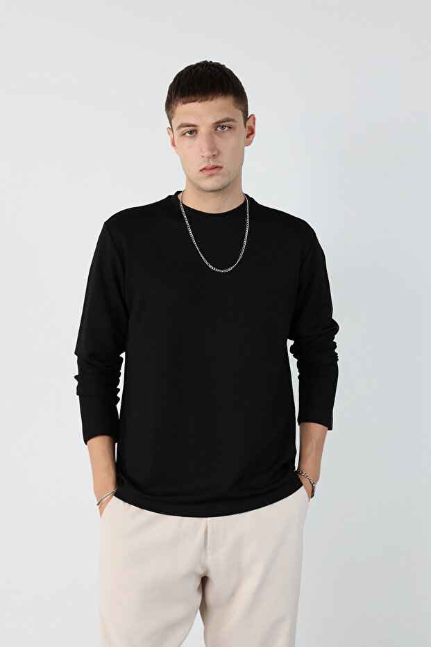 Regular Stretchy Modal Fabric Men's Sweatshirt