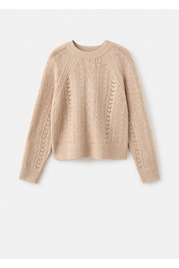 Ajur örgü kazak - 3