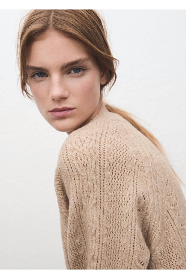 Ajur örgü kazak - 7