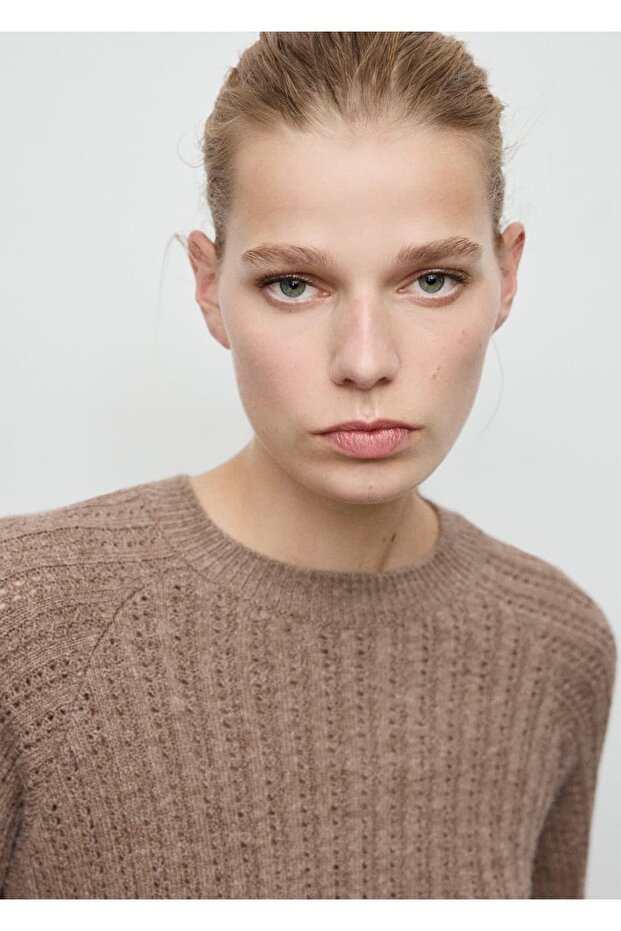 Ajur örgü kazak - 5