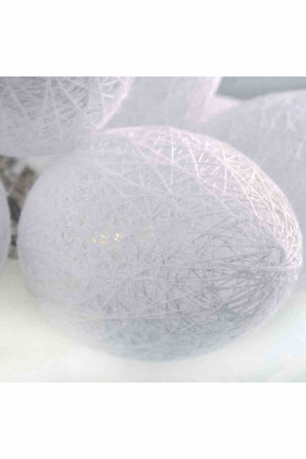 Cotton Easter Eggs LED White - 2
