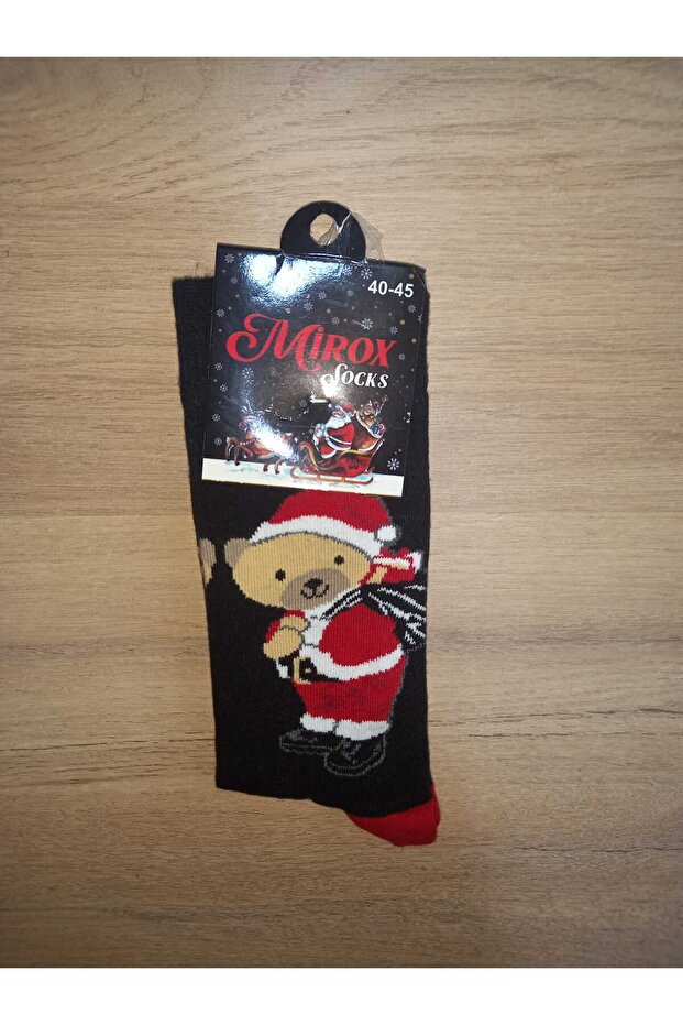 New Year's Socks with Bear Pattern Mirosx Socks