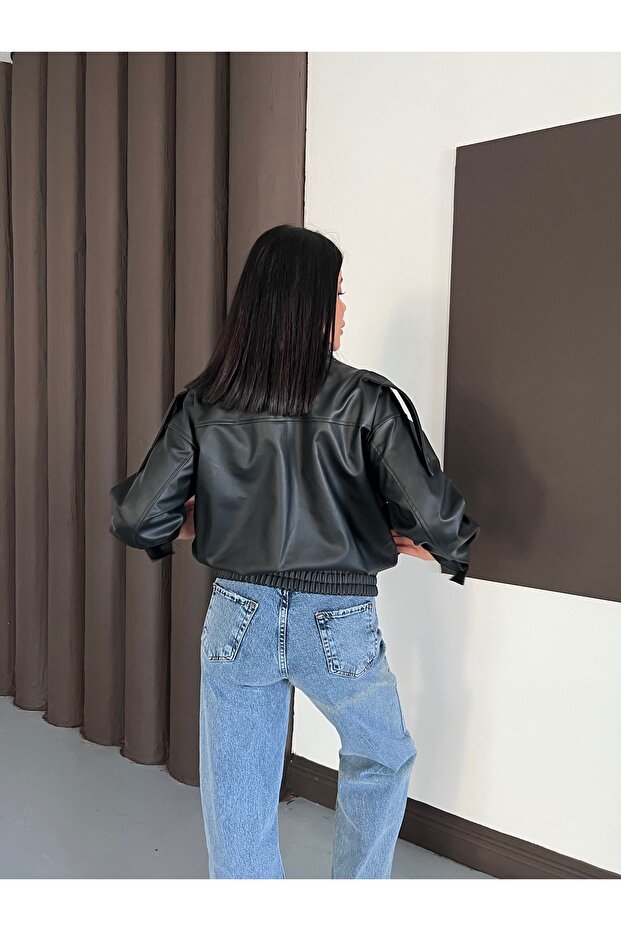 AYLA DERİ CEKET - 8