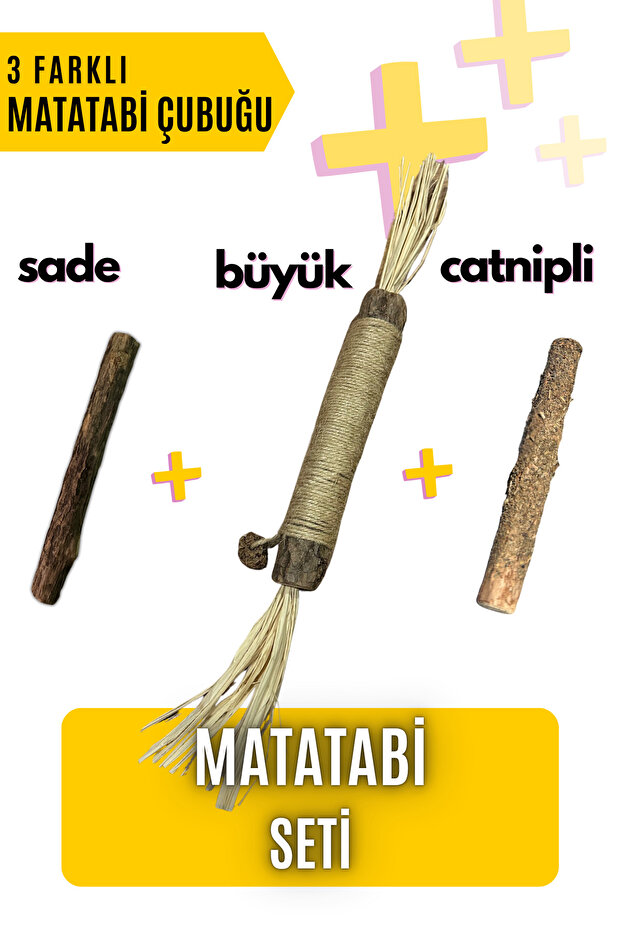3-Piece Matatabi Set - Original, Catnip, and Large Matatabi Stick - 1