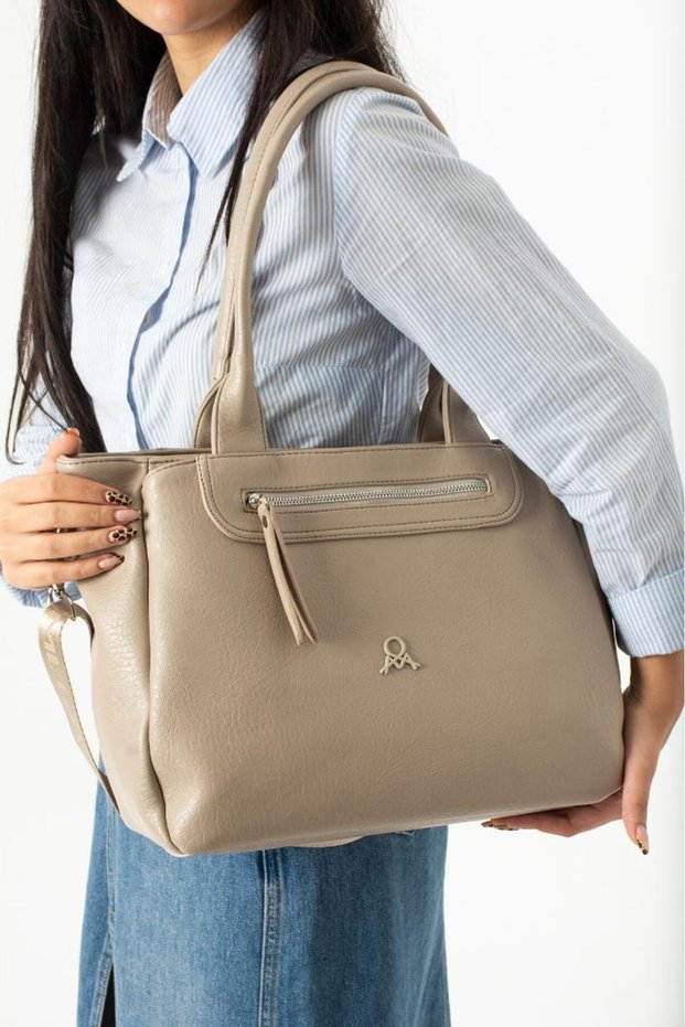 Faux Leather Women's Shoulder Bag 35*28 cm Crossbody Messenger Bag Multi-Pocket Vegan Leather Handbag