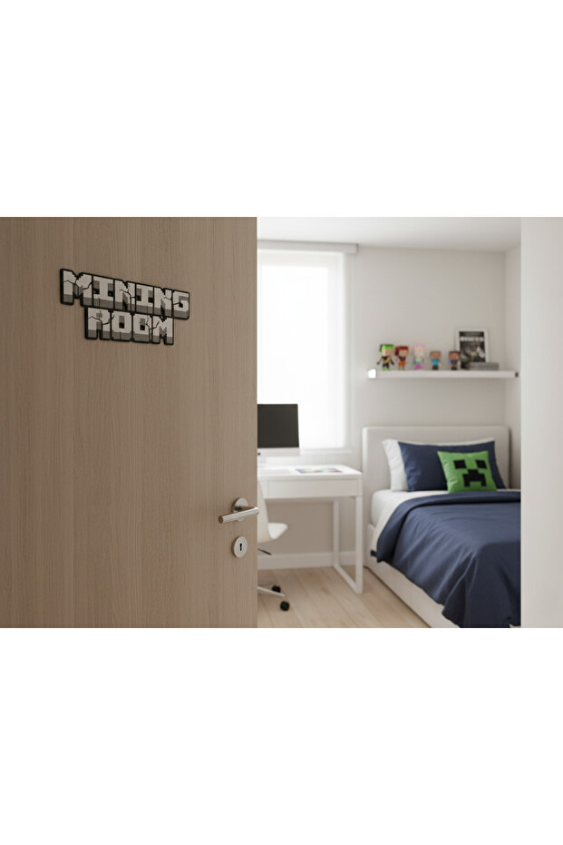 Minecraft Mining Room Kapı Süsü Dekor - 2