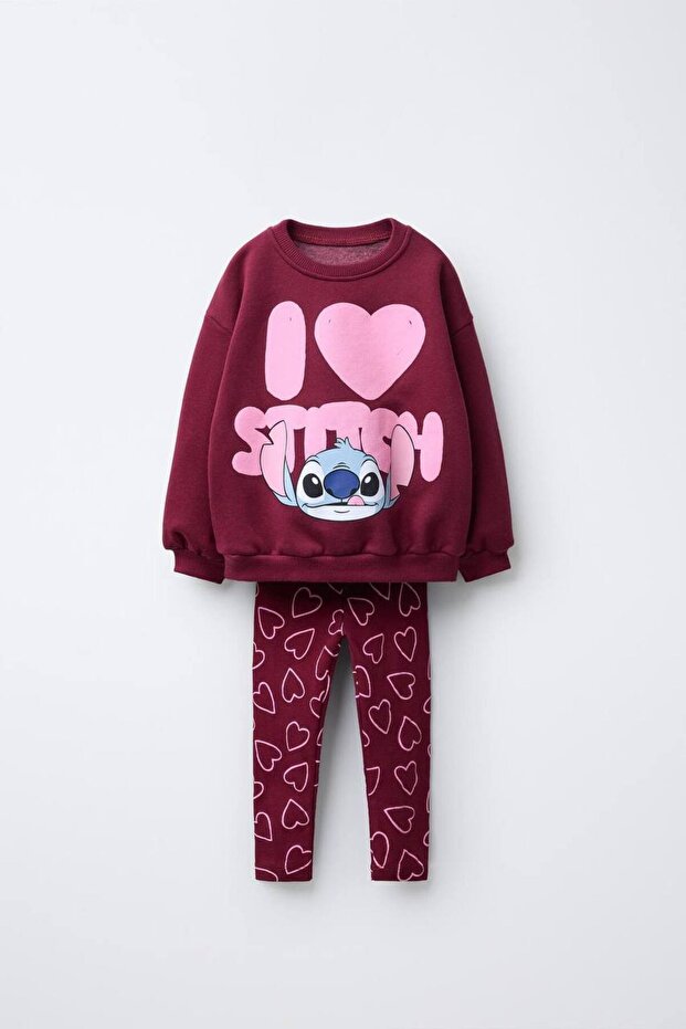 Girls' Stitch Three-Thread Fleece-Lined Winter Full-Fit Suit