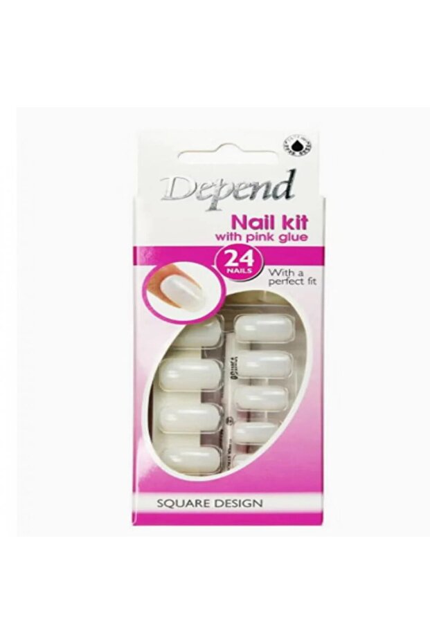 دیبند طقم أظافر اصطناعية شكل مربع وسط - 1