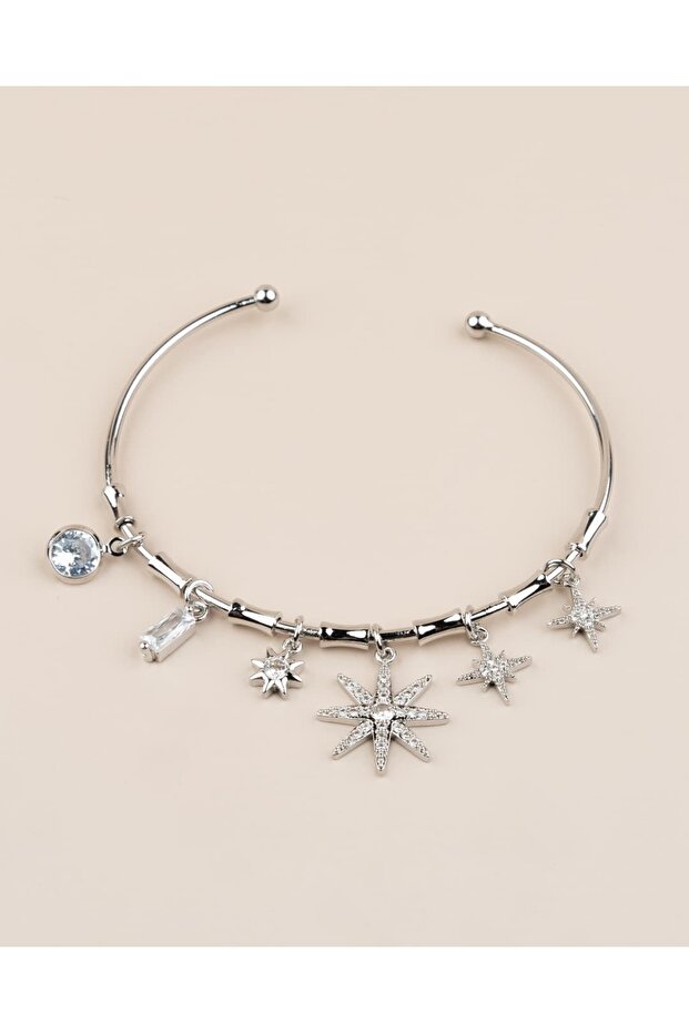 Asterin Adjustable Star Charm Clamp Bracelet