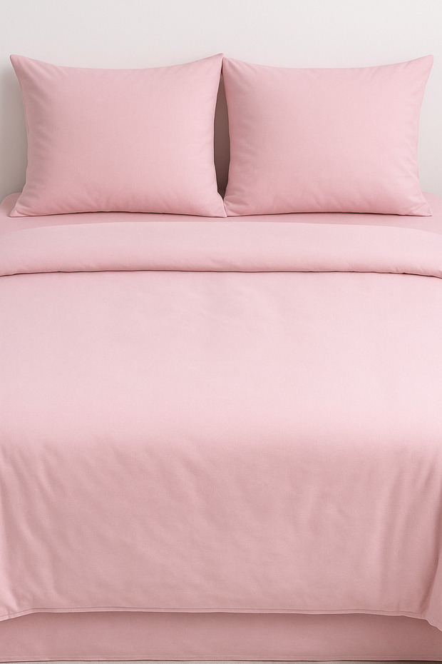 100% Cotton Pink Akfil Fabric Double Size Duvet Cover Set