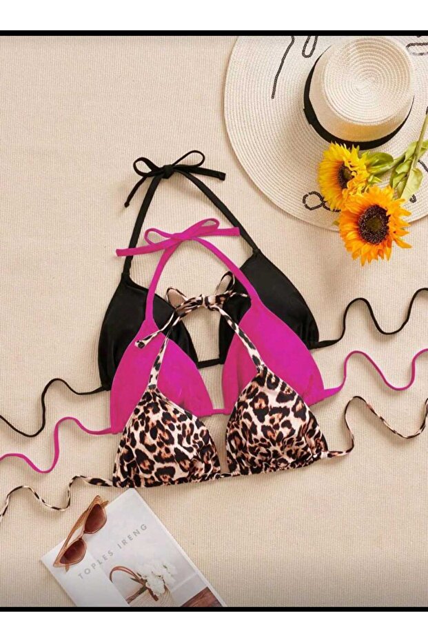 3 parça bikini üstü - 1