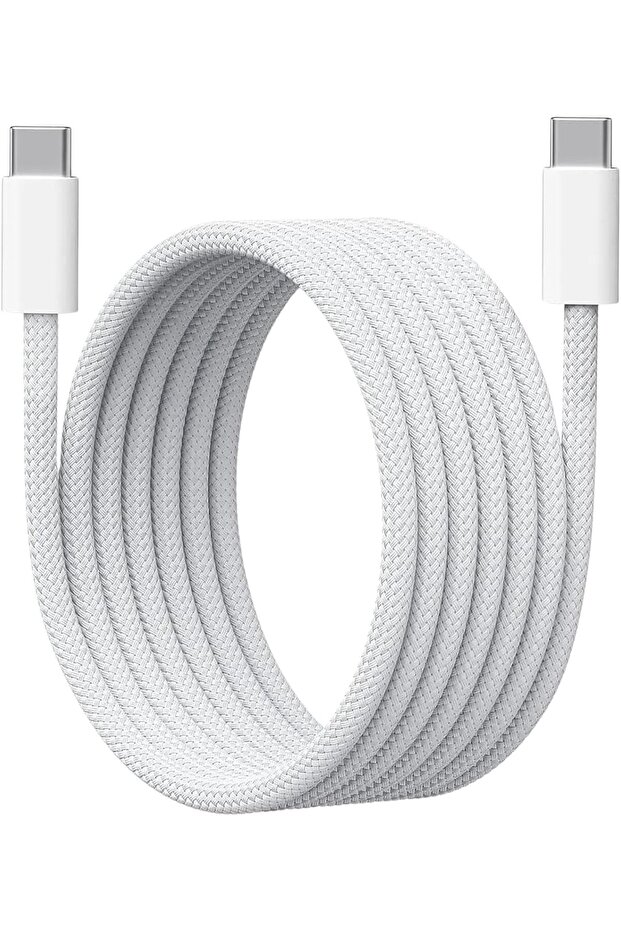 ABKPOINT USB Type-C Cable 2M — Fast Charging PD Nylon Braided – Compatible with iPhone 15/16 & U