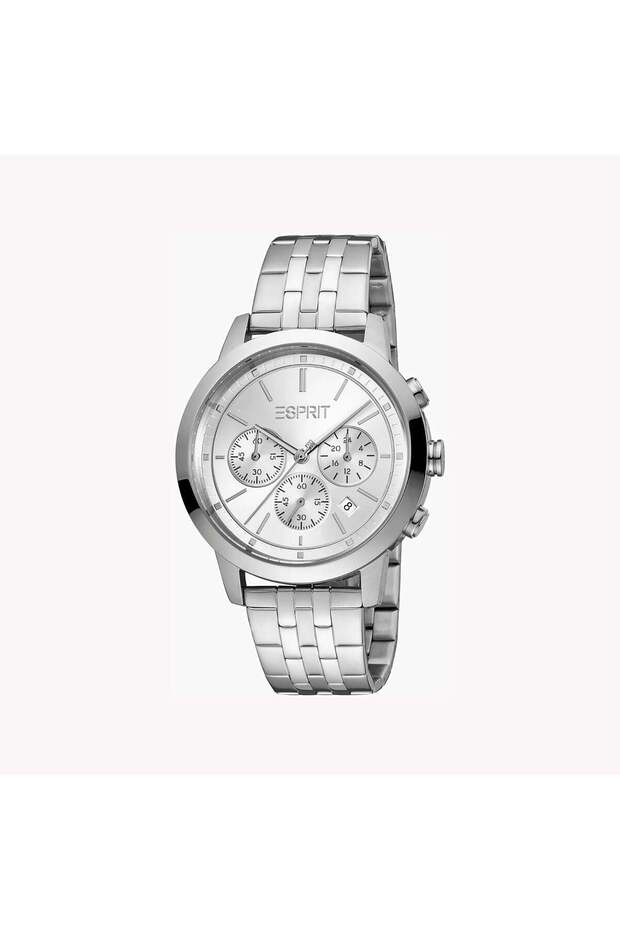 Men's Silver Stainless Steel Watch, Silver Dial | Es1g066m0075