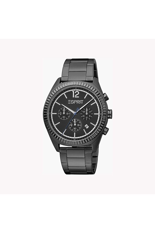 Men's Black Stainless Steel Watch, Black Dial | Es1g010m0055